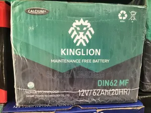 Kinglion 12v 62ah Maintenance-Free Car Battery, Korean Tech
