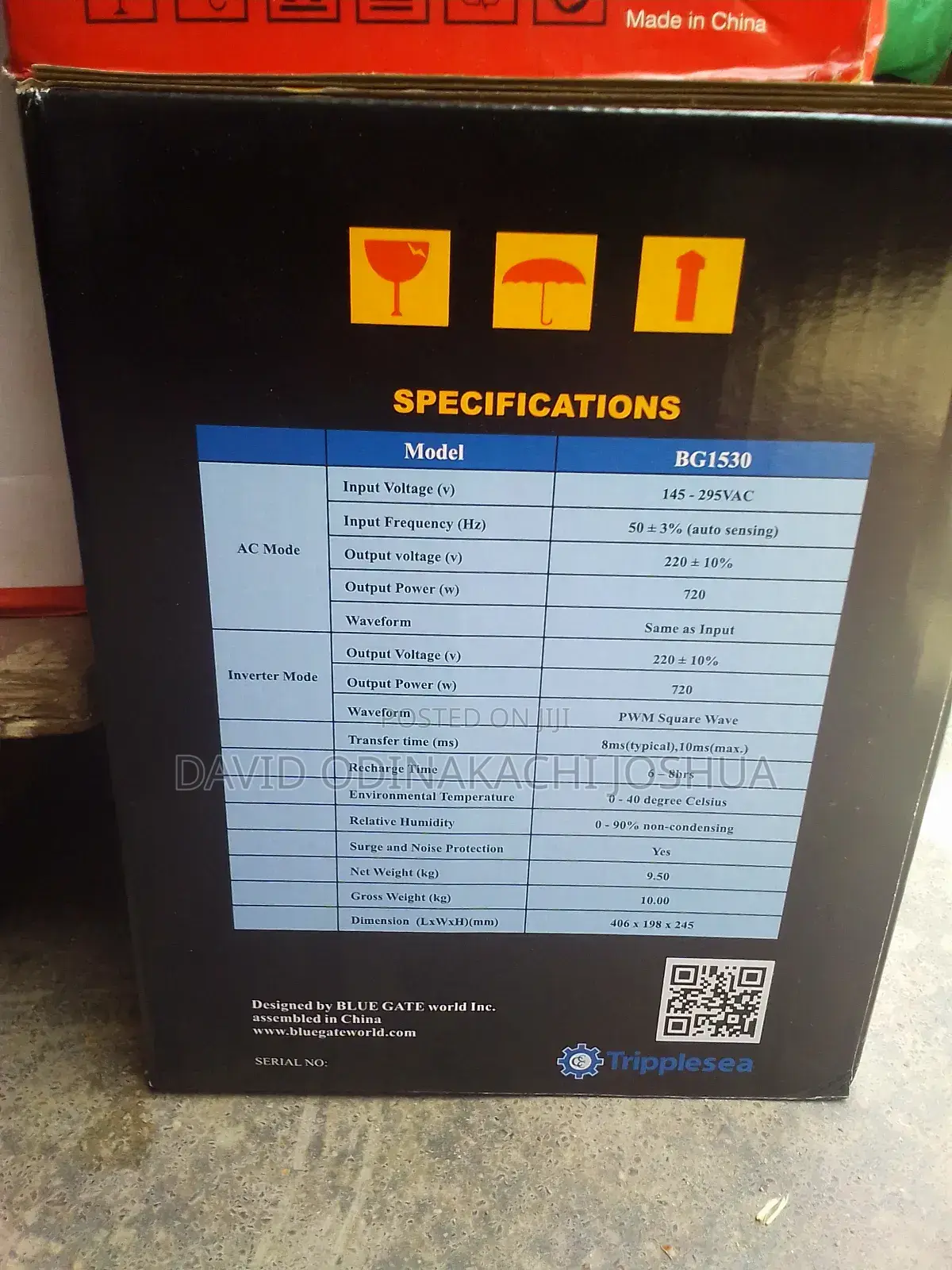 Blue Gate Bg1530 Ups