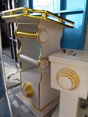 Space Saving Pulpit With Offering Box.