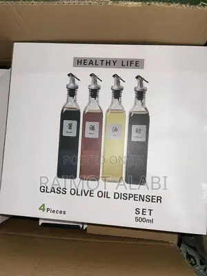 5pcs Oil Jar With a Wooden Stand
