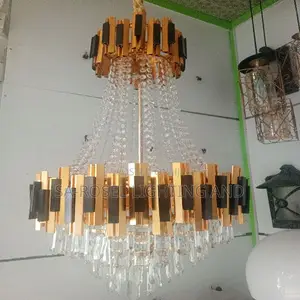 Double Step Crystal Chandelier Fitting