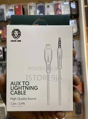 Green Aux to Lightning Cable