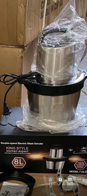 King Style 8l Copper Coil Yam Pounder and Multipurpose Food Processors