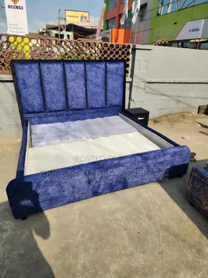 Quality 6by6 Bed Frame With a Padded Black Drawer