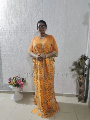 Luxurious Stoned Bubu Lace Gown