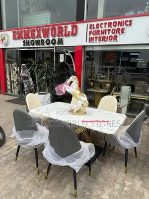 Marble Dinning Set With 6 Chairs