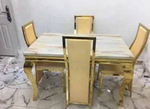 Four Seater Mable Top Dinning Set