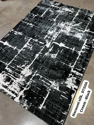 Black and White Turkish Center Rugs