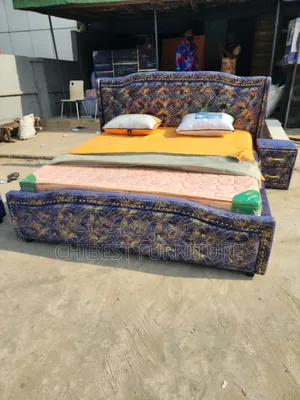 6by6 Brand New Padded Bed With Side Drawer.