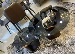 Glass Center Table and Side Stool.