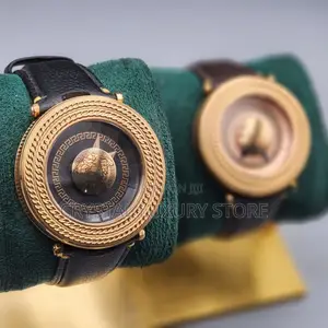 Versace Quality Luxury Men Genuine Leather Wristwatch