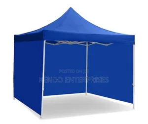 Foldable Canopy 10x10ft White Pole With 3 Side Covers
