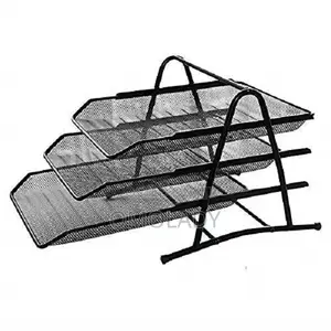 Metal Mesh 3 Tier Document Tray, File Tray