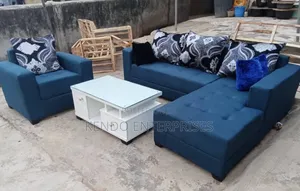L-Shape Sofa Chair With Centre Table