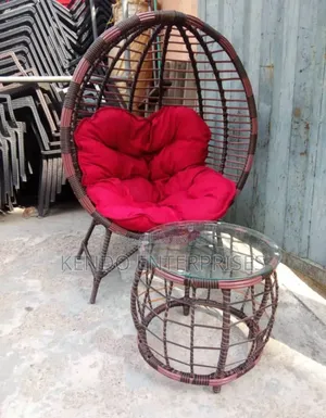 Rattan Chair and Table