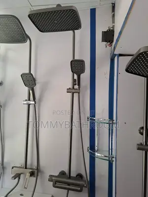 Gray Standing Shower Set