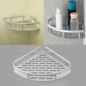 Bathroom Corner Rack Aluminum Wall Mount Shelf - 1 Pc
