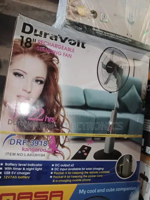 Duravovlt Rechargeable Fan 18"