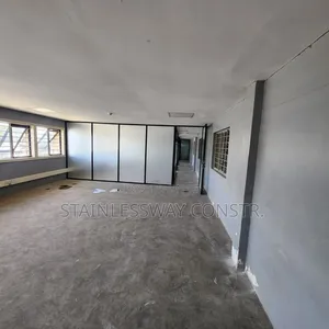 Office Partition With Frame and Frosted Glass