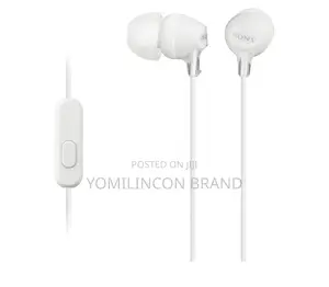 Sony Mdrex15ap in-Ear Earbud Headphones With Mic, Black.
