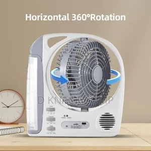 Multifunctional 6-in-1 Portable Fan With Led Light Solar