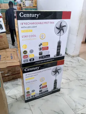 Century Peaceful Moment 18'' Rechargeable Mist Fan