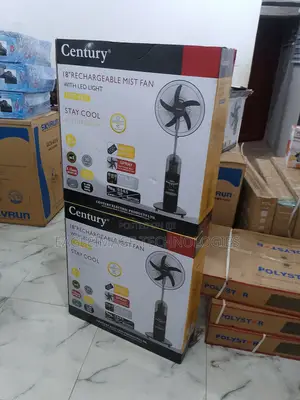 Century Indoor and Outdoor Use 18'' Rechargeable Mist Fan