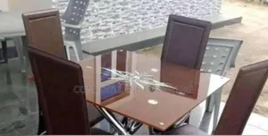 Glass Table With 4 Seaters