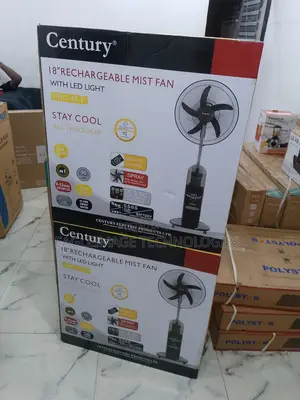 Century Multiple Speed Settings 18'' Rechargeable Mist Fan