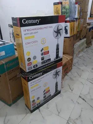 Century Modern Design 18'' Rechargeable Mist Fan