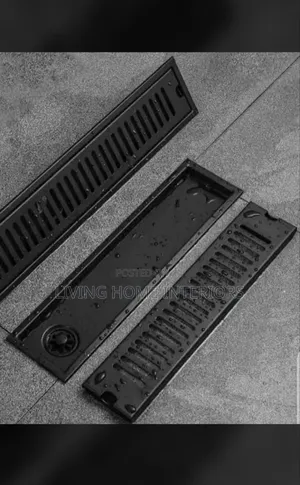 30cm Matt Black Floor Drain