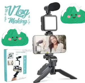 Video Making Vlogging Kits Tripod Holder With Microphone +