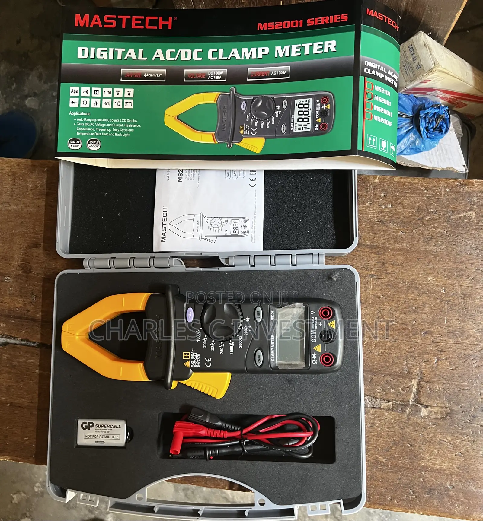 Mastech Ms2001 Series 1000a Ac/Dc Digital Clamp Me