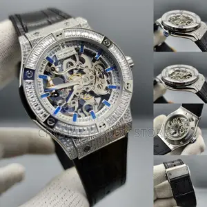 Hublot Quality Luxury Men Genuine Leather Wristwatch