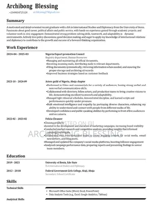 Human Resource Manager/ Customers Service Representative