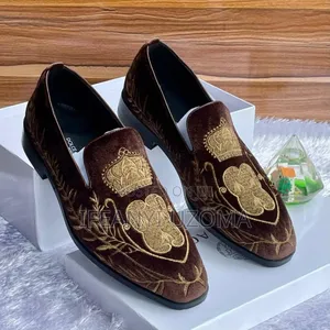 Exclusive Golden Colour Suede Shoe