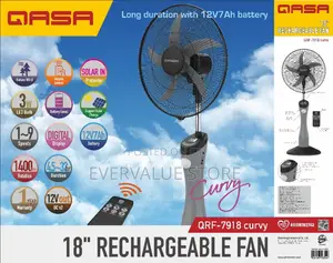 18 Inches Qasa Rechargeable Standing Fan, Long Duration.