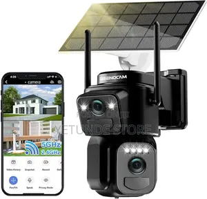  Solar Security Cameras Wireless Outdoor, Dual Lens
