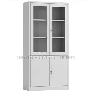 Metal Office Bookshelf With Glass
