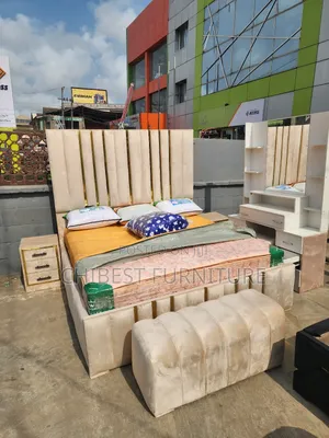 A Set of 6ft Tall Upholstery Set of Bed.