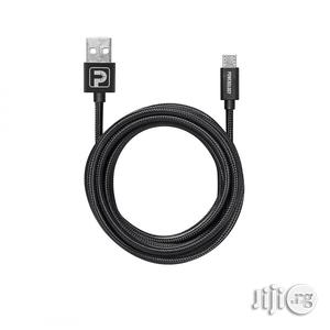 Powerology 6m Leather Micro USB Cable - Black