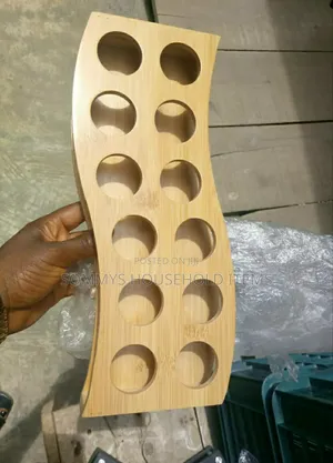 12 Holes Bamboo Rack for Tequila Shots