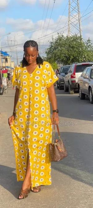 Long Kaftan Dress(Yellow)