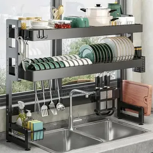 Matte Black Plates Rack