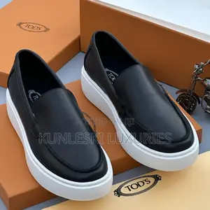 Original Tod’S Black Loafers High Sole Sneakers