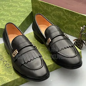 Original Gucci Leather Black Shoe for Men