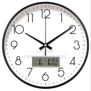 30cm Ana-Digital Sweep Engine Luxury Wall Clock