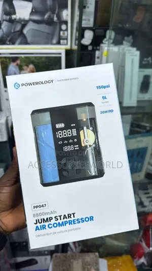 Powerology Jump Start + Air Compressor 8800mah Pp047