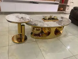 Marble Top Centre Table With Side Stools
