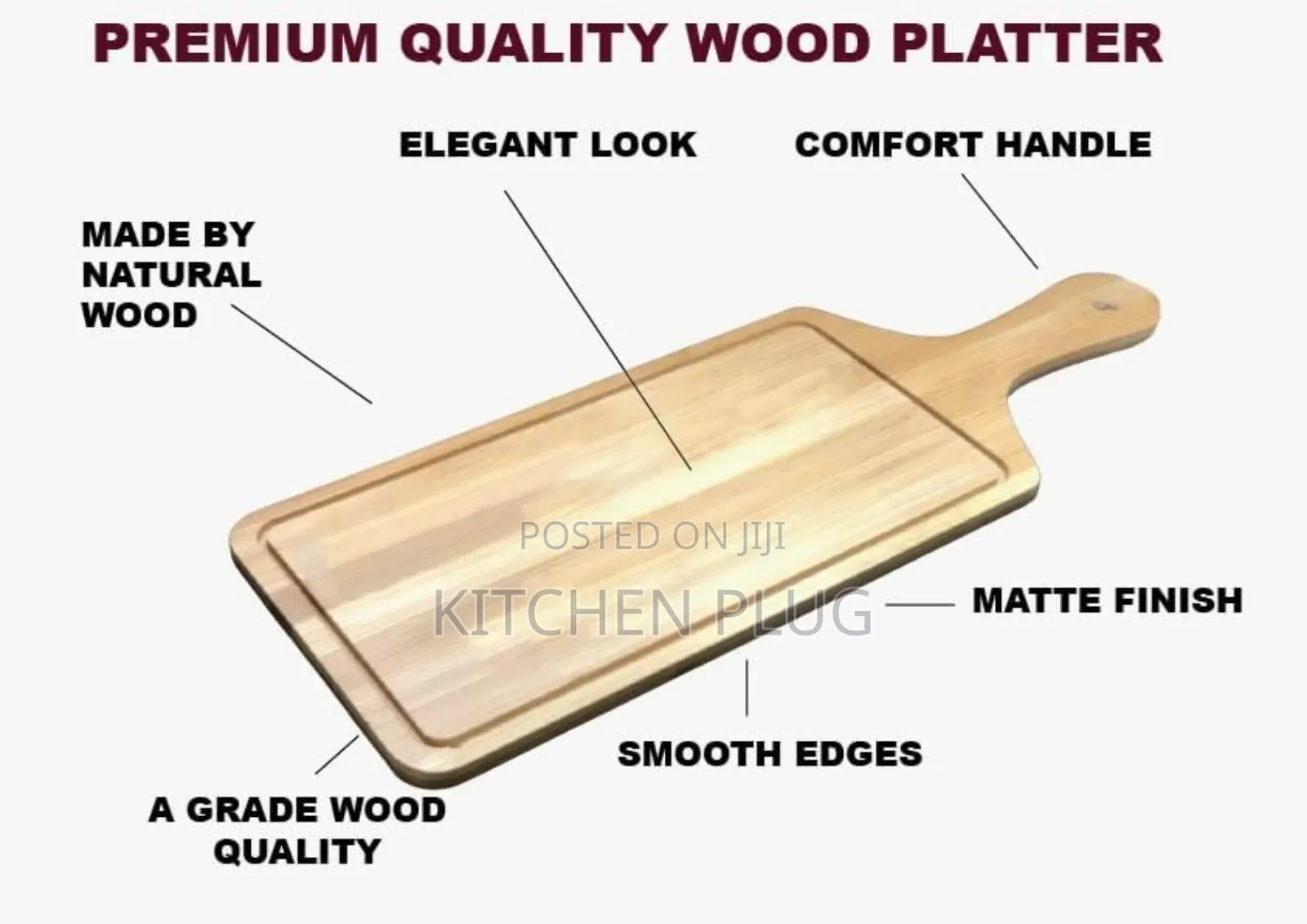 Rectangular Serving Wooden Platter,